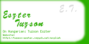 eszter tuzson business card